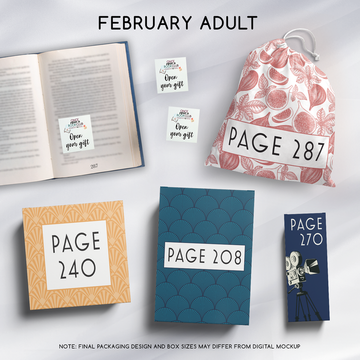 A collection of gifts wrapped with page numbers wrapping and Open Your Gift sticky notes!