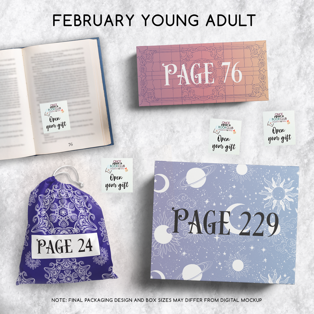 A set of three wrapped gifts labeled with page numbers and open your gift sticky notes!