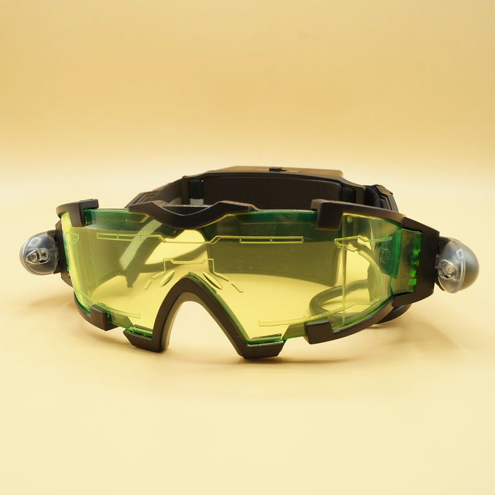 black and green spy goggles