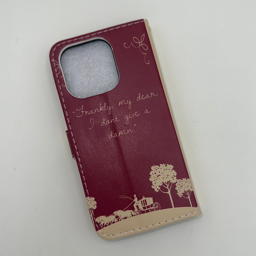 The back of a phone case inspired by Gone With the Wind by Margaret Mitchell.