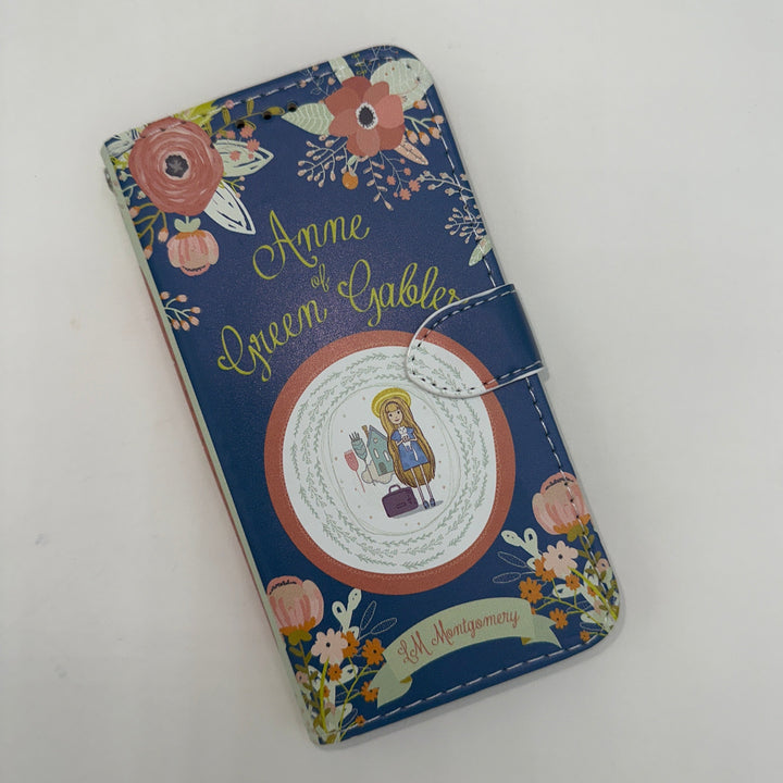 The front cover of a phone case inspired by Anne of Green Gables by L.M. Montgomery. 