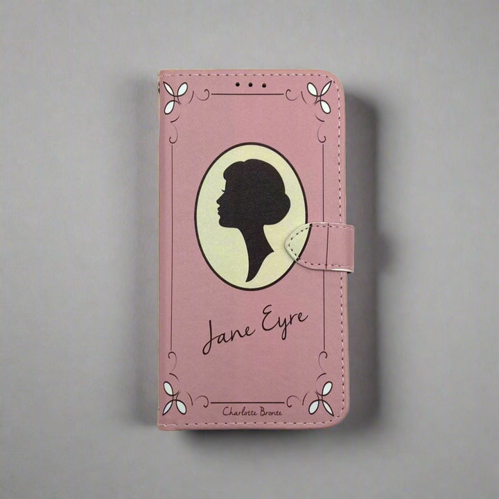 The front cover of a phone case inspired by Jane Eyre by Charlotte Bronte.