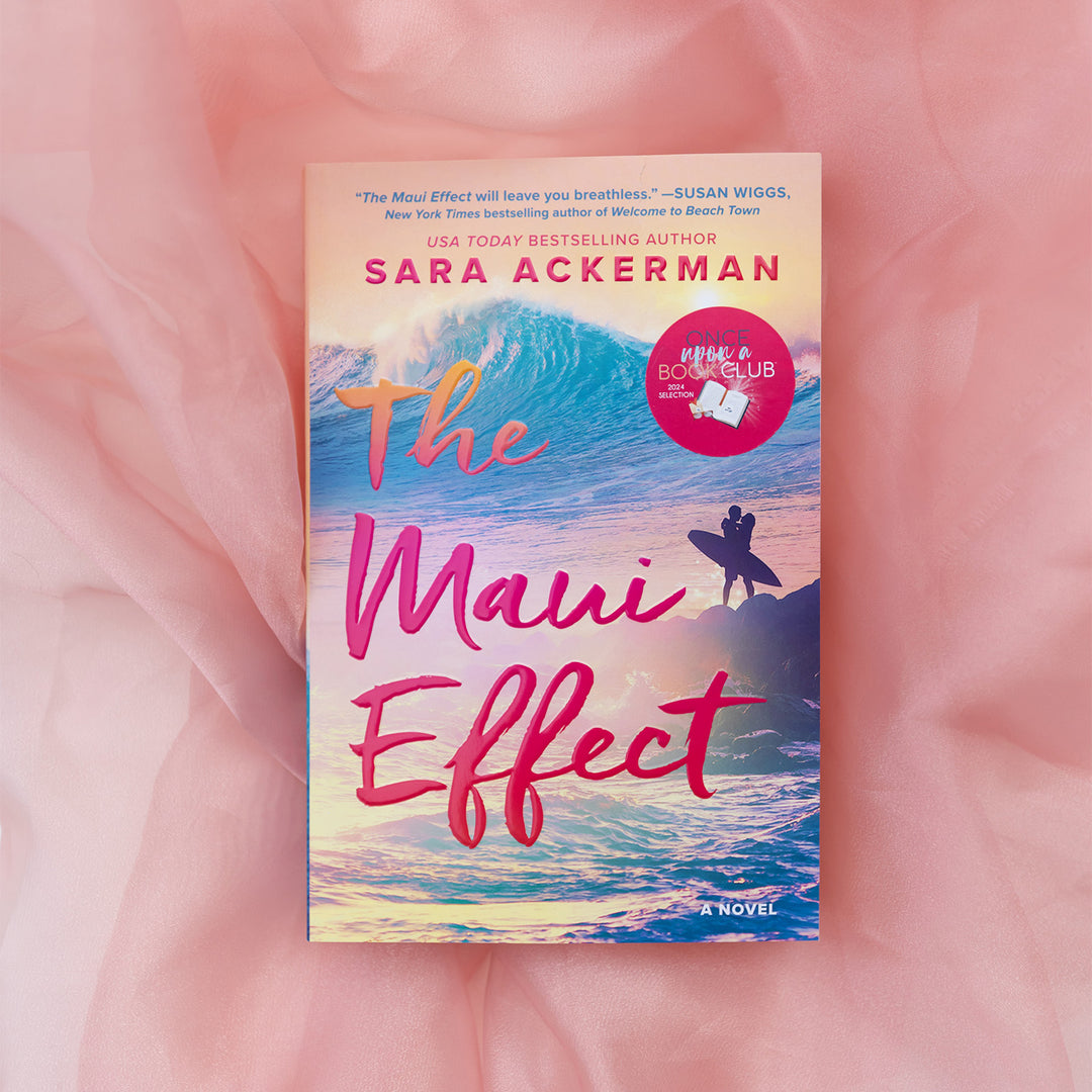Book cover of 'The Maui Effect' by Sara Ackerman on a pink background