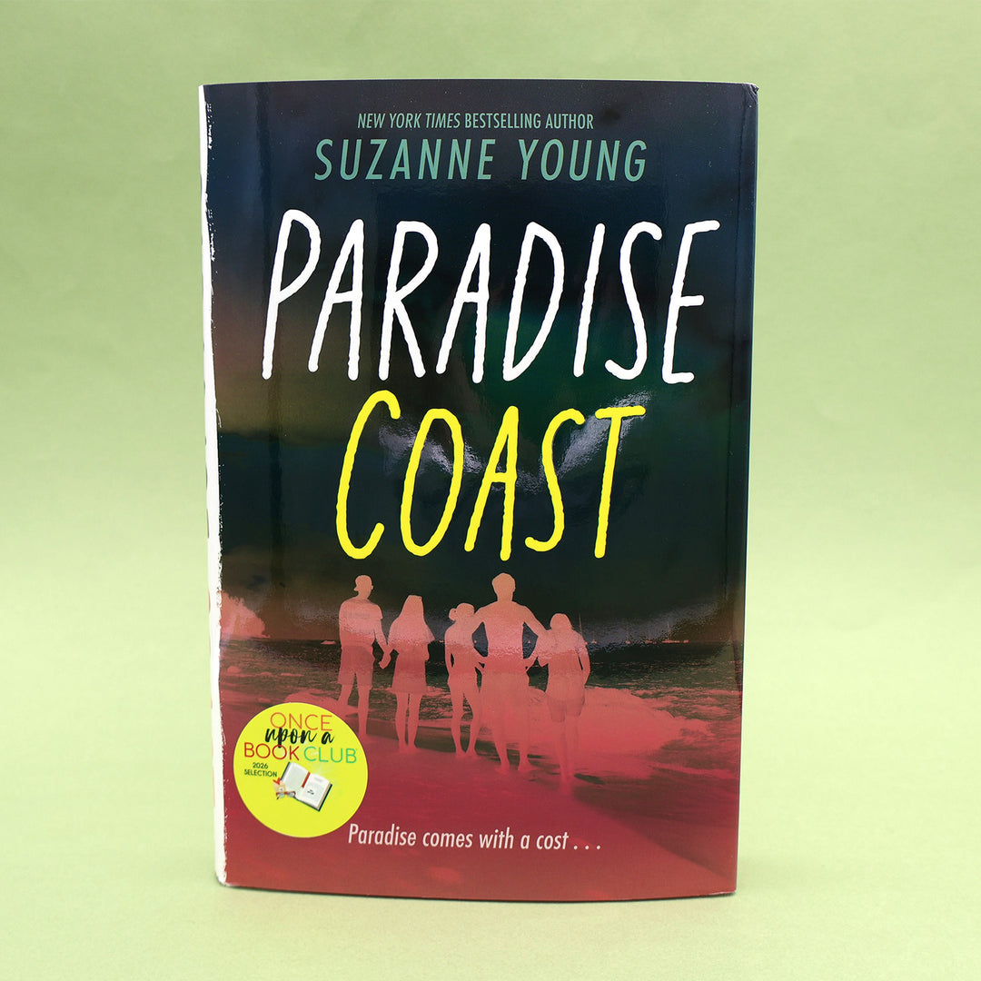 Book cover of 'Paradise Coast' by Suzanne Young on a green background