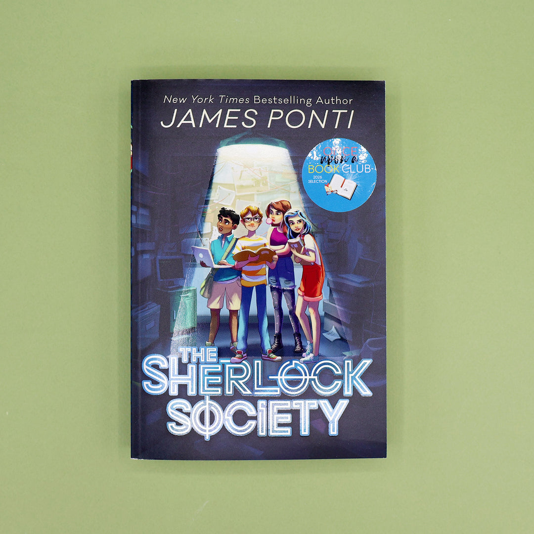 Book cover of 'The Sherlock Society' by James Ponti on a green background