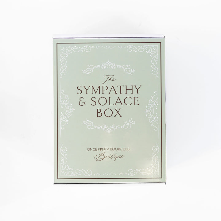 A sage green Sympathy & Solace box sits on a white background.